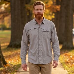 DuckCamp Premium Outdoor Shirt in Light Gray